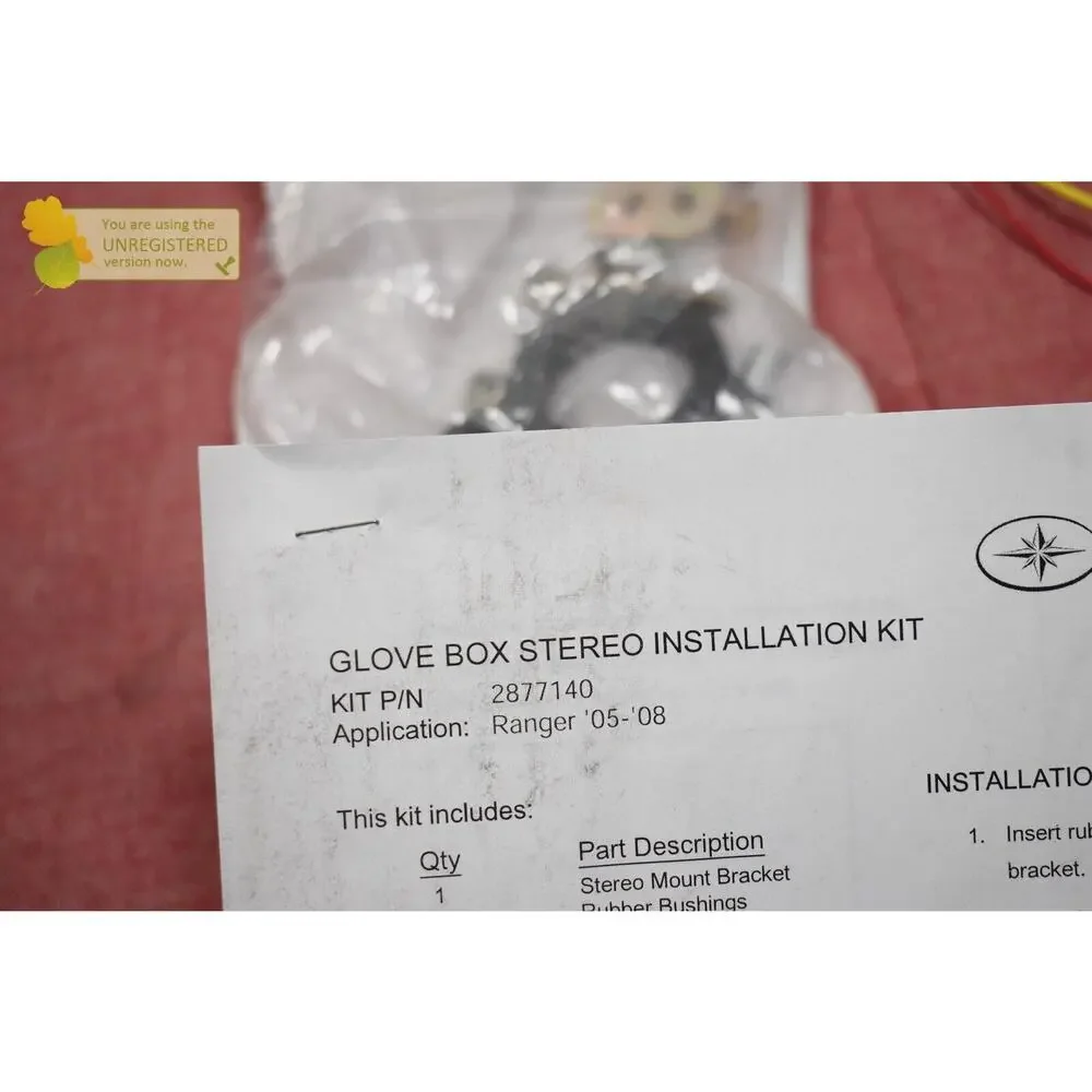 Polaris Glove Box Stero Radio Mount Installation Kit 2877140